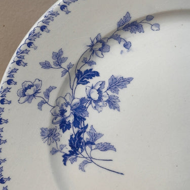 Dinerbord / Eetbord - Societe Ceramique Maestricht - décor TOULOUSE uitgevoerd in helderblauwe kleur