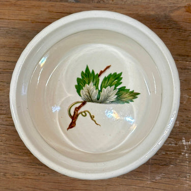 Oven dish / Ramequin - Villeroy &amp; Boch - white with green grape leaves on the bottom
