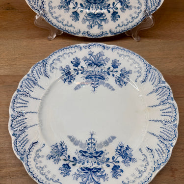 Ontbijtbord / Dessertbord - St. Amand Hamage - décor REGENCE &nbsp;uitgevoerd in blauw
