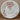 Breakfast plate / Dessert plate - Nimy - decor in red with trellis, painter's palette and a fan with water bird / duck