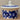 Buttertopf / Marmeladentopf - Polen Nr. 8550/8711 - Dekor mit Blumen in Blau