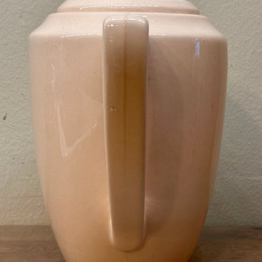 Kaffeekanne – kleineres Modell – Digoin Sarreguemines – komplett in Rosa/Lachsrosa gefertigt – ca. 1920–1930