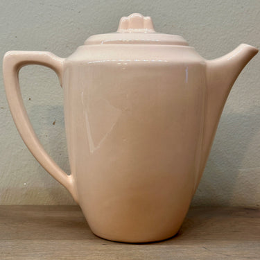 Kaffeekanne – kleineres Modell – Digoin Sarreguemines – komplett in Rosa/Lachsrosa gefertigt – ca. 1920–1930