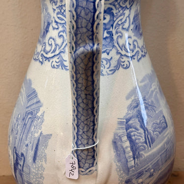 Water Jug / Ewer - D. Methven &amp; Sons - Kircaldy (Scotland) - VERONA decor in light blue/white - circa 1850