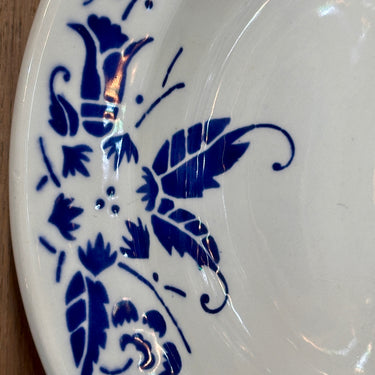 Tiefer Teller / Suppenteller / Pastateller - Boch - KLOKKESBLOEM Dekor in blau