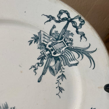 Frühstücksteller / Dessertteller - BFK (Boch Frères Keramis) - Dekor REGENT in Dunkelpetrol