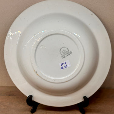 Plate - deep, larger, model - Nimy - BOERENBONT decor in red, green and blue