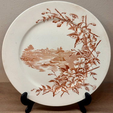 Speiseteller / Essteller - BFK (Boch Frères) - COTAGE Dekor in braun