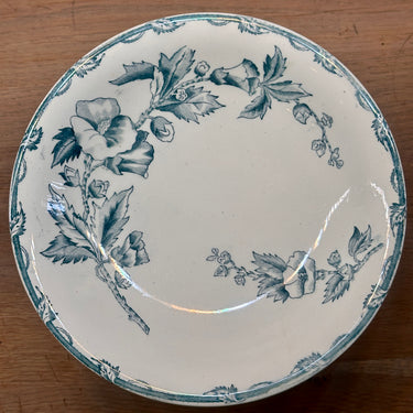 Tazza / Presenteerschaal - op hoge voet - Societe Ceramique Maestricht - décor ETRURIA uitgevoerd in petrol
