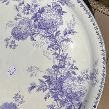 Lampetbak / Wasbak - Societe Ceramique Maestricht - décor BOULES DE NEIGE uitgevoerd in paars/lila/mauve