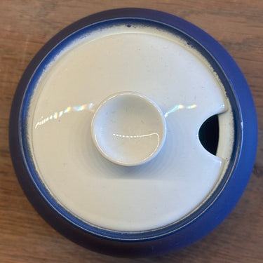 Suikerpot - Koninklijke Goedewaagen Holland - uitgevoerd in mat donkerblauw met glad wit - FIESTA blue sky servies