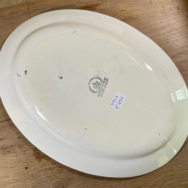 Bowl / Plate - flat, oval, model - Nimy - WILLOW decor in blue color