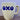 Tasse / Becher - unmarkiert - OXO-Aufschrift in blauen Buchstaben auf pastellgelbem Hintergrund