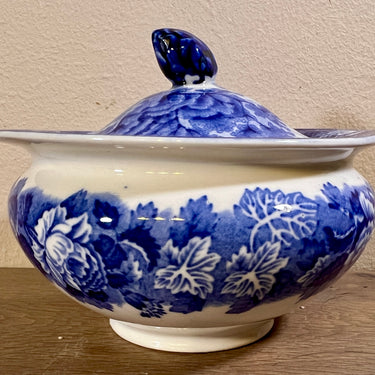 Sugar bowl - Woods Ware - Enoch Woods - decor ENGLISH SCENERY in blue