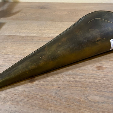 Streichholzschachtelhalter aus Kupfer - Dinanterie - mit Blumendekor und Aufschrift Dinant