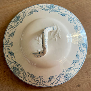 Terrinedeckel - Boch - LOUIS XVI Dekor in Petrolfarbe