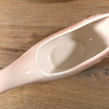 Angelset – 7-teilig – Salins, Frankreich (1968 nach Sarreguemines verlegt) – Modell AURORE – Set besteht aus 6 fischförmigen Tellern mit einer fischförmigen Soßenkanne