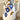 Water jug / Milk jug - Nimy - spritz decor in brown with blue plums