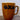 Suppenbecher / Suppentasse - ungemarkt (vermutlich Boch) - braun mit blauen Buchstaben OXO