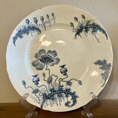 Dinner plate / Dining plate - Societe Ceramique Maestricht - MORPHÉÉ decor in gray-blue
