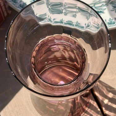 Hyacinth glass / Bulb glass - in burgundy red color