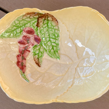Bowl - CarltonWare / Saladware - FOXGLOVE decor on a yellow background