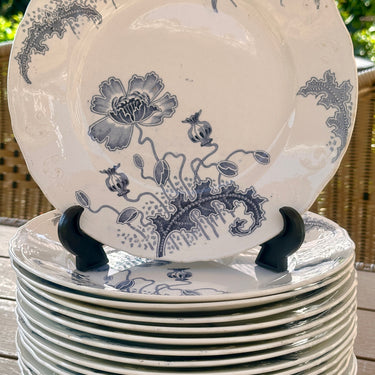 Dinerbord / Eetbord - Societe Ceramique Maestricht - décor MORPHÉE uitgevoerd in grijs-blauw