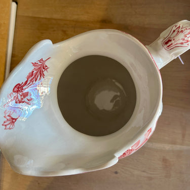 Ewer / Wasserkrug - Boch Frères - Modell SUZY (1936) - PRIMAVERA-Dekor in Rot