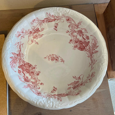 Lampe / Waschbecken - Boch Frères - Modell SUZY (1936) - PRIMAVERA-Dekor in Rot