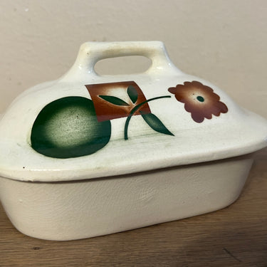 Soap dish - AMC (Belgian) - aerodecor of flowers and geometric figures