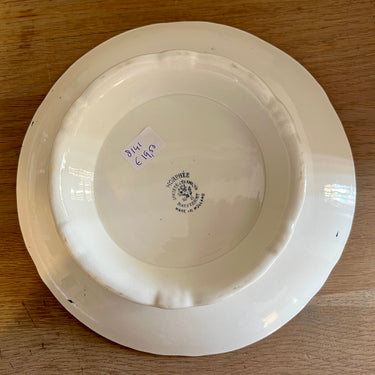 Tazza / Presenteerschaal - op lage voet - Societe Ceramique Maestricht - décor MORPHÉE uitgevoerd in grijs-blauw
