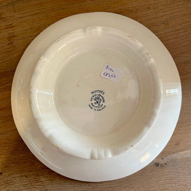 Tazza / Presenteerschaal - op lage voet - Societe Ceramique Maestricht - décor MORPHÉE uitgevoerd in grijs-blauw