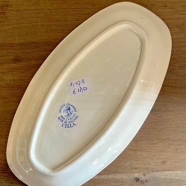 Vleesschaal / Ravier - Societe Ceramique Maestricht - décor CILLA uitgevoerd in lichtblauw