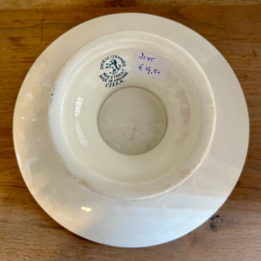 Tazza / Presenteerschaal - op lage voet - Societe Ceramique Maestricht - décor CILLA uitgevoerd in petrol
