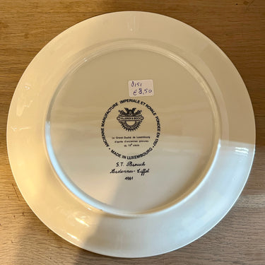 Wall plate / Decorative plate - larger model - Villeroy &amp; Boch - depicting the Ardennes village of La Rochette from before 1857