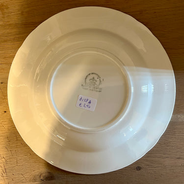 Deep plate / Soup plate / Pasta plate - Nimy - décor in FARMHOUSE style with gold-colored accents