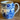 Kan / Melkkan - gemerkt met een A. - décor met Chinese kinderen/pauw/paradijsvogel ea. - blauw/wit transferware
