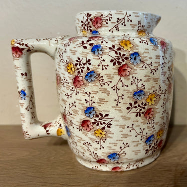 Milk jug / Small jug - Luneville - PERSEZ décor with multicolored flowers