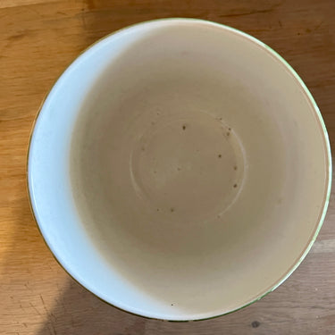 Cachepot / Ompot - ongemerkt (Boch?) - décor uitgevoerd in crème en groen met een paar reeën