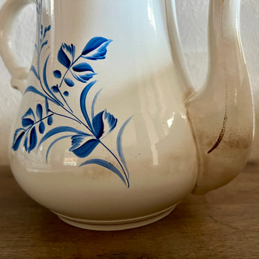 Coffee pot / Tea pot - Nimy - Mouzin Lecat - decorated with blue flowers