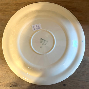 Speiseteller / Essteller - Boch Keralux - Dekor mit einem pastellblauen Rand