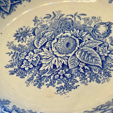 Lampetbak - St. Amand Et Hamage Nord - décor JARDINIERE uitgevoerd in lichtblauw