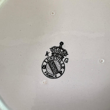 Cake plate / Dessert plate - K&amp;G Luneville - OLD STRASBOURG decor - REVERBÈRE with flowers in various colors