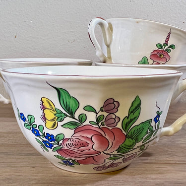 Cup (without saucer) - K&amp;G Luneville - OLD STRASBOURG decor - REVERBÈRE with flowers in various colors