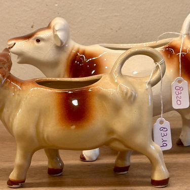 Milk jug in the shape of a cow - Goebel W. Germany - in cream with brown color