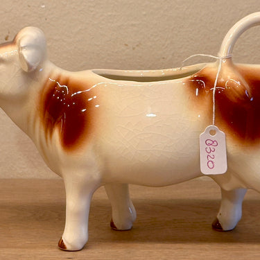 Milk jug in the shape of a cow - Goebel W. Germany - in cream with brown color