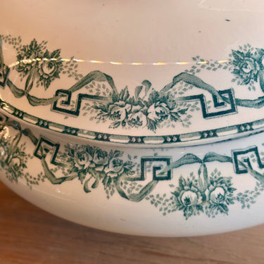 Covered dish / Terrine - Moulin des Loups &amp; Hamage Nord - Athenes decor in petrol color
