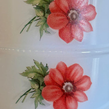Ramequin / Ovenschaaltje - Arcopal - decor met rode bloem
