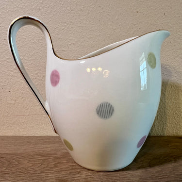 Milk jug - Seltmann Weiden Bavaria - porcelain with polka dot decor ISOLDE in various colors and gold-colored accents