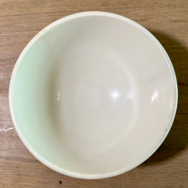 Schale / Café-au-lait-Schale – unmarkiert, aber französisch (Digoin Sarreguemines) – Dekor in Ockerfarbe